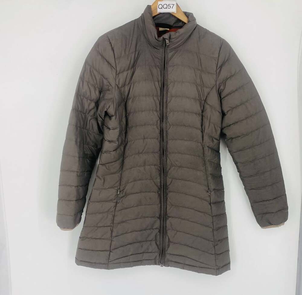 Patagonia Long Gray Nano Puff Jacket Women's Medium Insulated Lightweight
